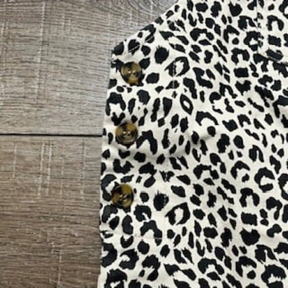NEW‎ Leopard Animal Print Overall Dress Beige And Brown Girl’s Sz 9-10 NWT - Picture 3 of 14